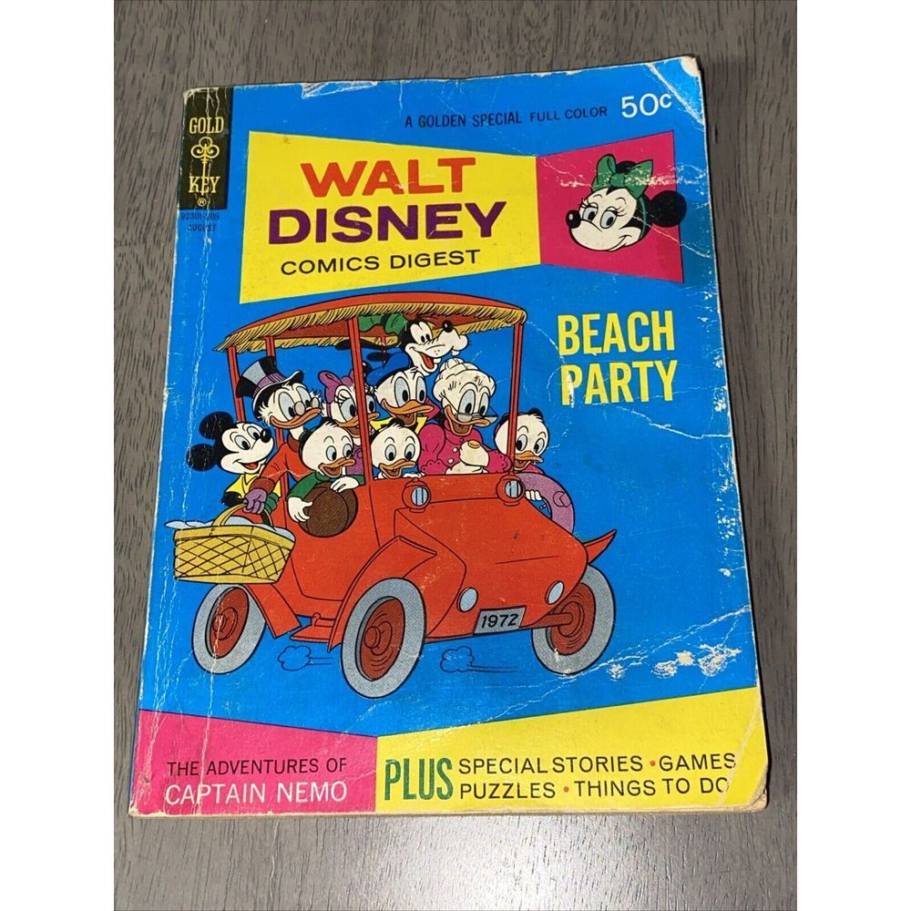 WALT DISNEY COMICS DIGEST #36 Gold Key 1972 - Mickey Mouse Donald Duck and more!